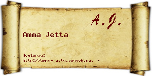 Amma Jetta névjegykártya